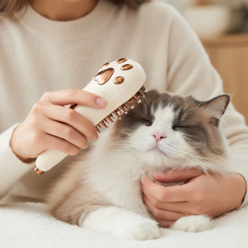 Pet Grooming Brush with Steam Technology